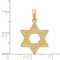 14K Yellow Gold Star of David Pendant Charm Jewelry 26mm x 17mm